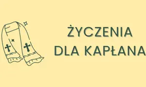 Ilustracja przedstawia stułę z krzyżami, symbolizującą piękne życzenia dla kapłana.