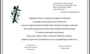 Kondolencje dla rodzin po tragicznej śmierci. Piękne słowa na ostatnie pożegnanie od Jana Pawła II i samorządu gminy Lubaczów.