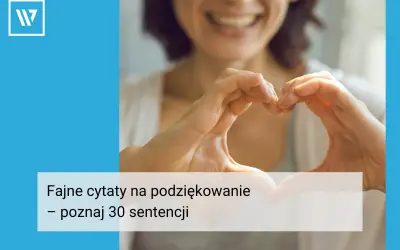 Uśmiechnięta kobieta tworzy serce dłońmi. Znajdź fajne cytaty na podziękowanie, by wyrazić wdzięczność.